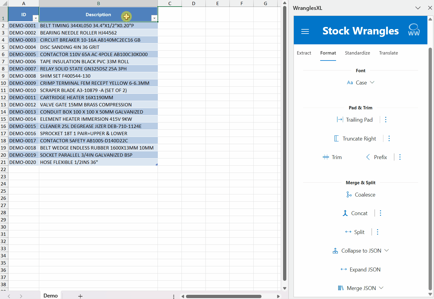 Convert to lowercase.